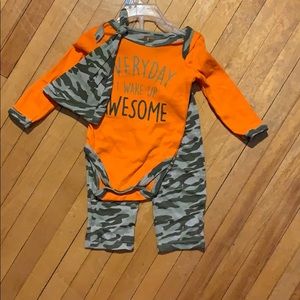 Swiggles Baby Boy Onesie Pants and Hat Set